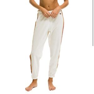 Aviator Nation Jogger Pants Ivory Small